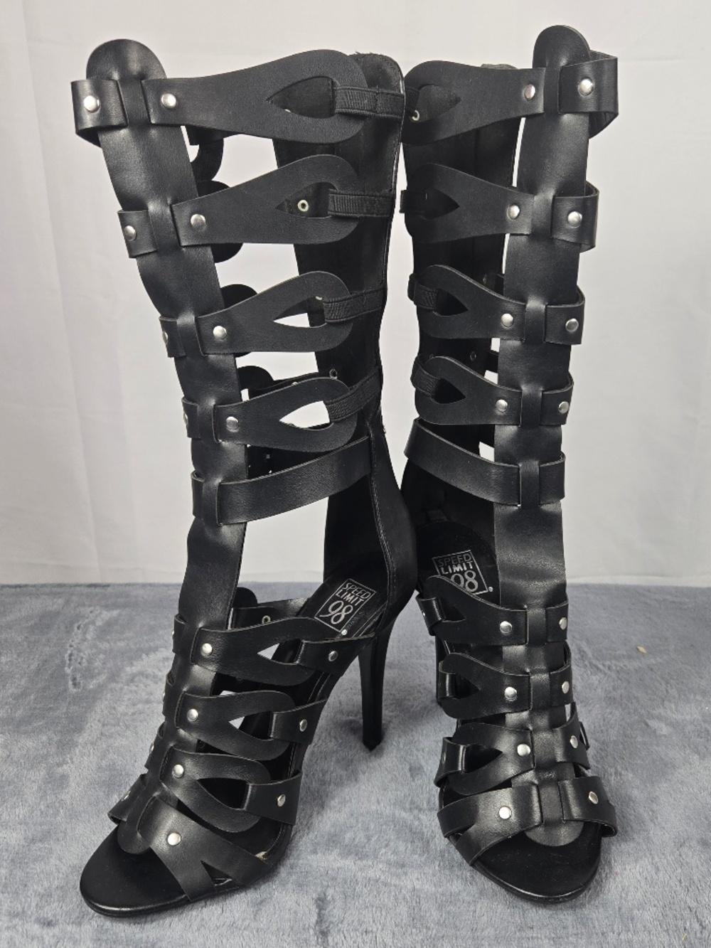 Gladiator style Hi-heel knee- high women boot